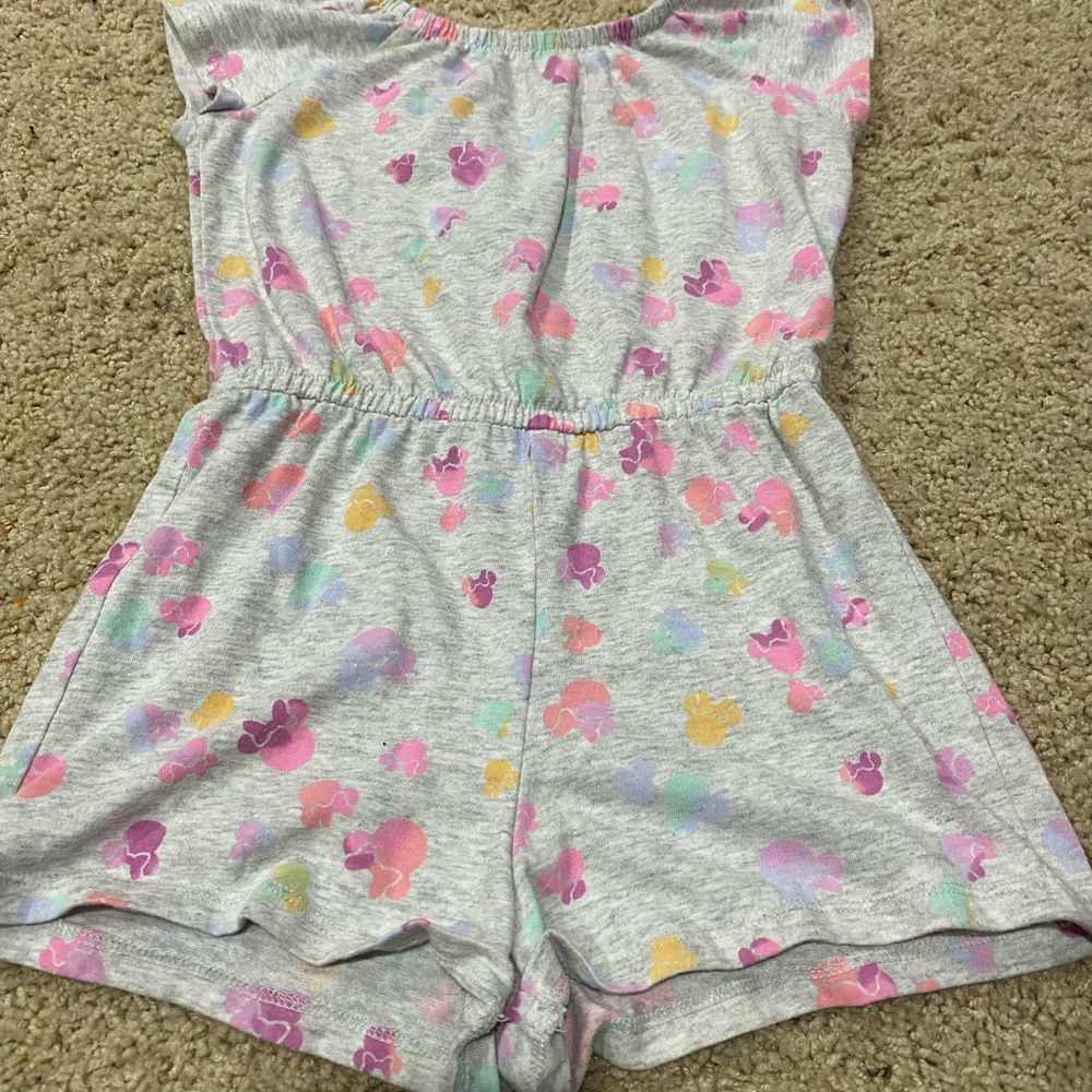 Disney Gray Romper with Colorful Prints